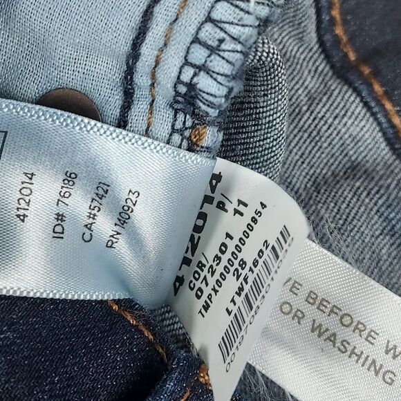 LOFT Women’s Modern Straight Jeans Size 6 28 Dark Wash Denim Classic Mid Rise - Picture 9 of 10